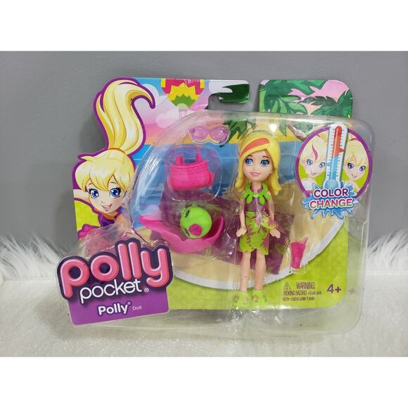 NEW Polly Pocket Doll Color Changing sealed warm cold beach swim vacation summer - Picture 1 of 5